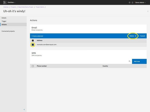 Email recipients: Click Add new to enter one or more recipient email addresses.