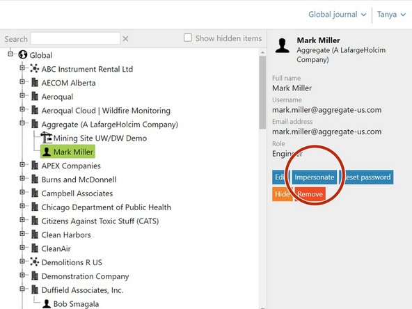 If you're a distributor administrator, you can log in as another user to check what functionality they can access.