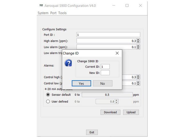Click Port from the menu bar and select Change port ID from the drop-down.