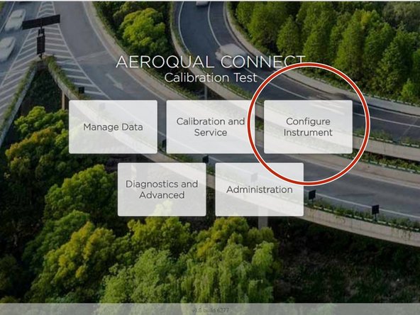 From the Aeroqual Connect home screen, click Configure.