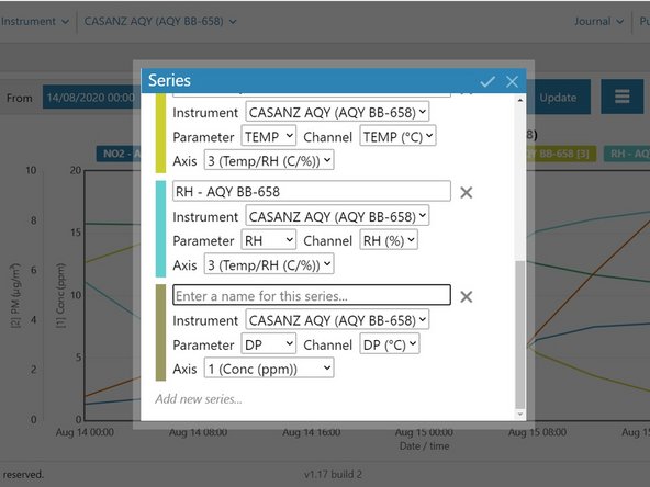 From the Series dialog box, you can: