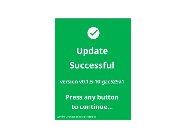 Please wait for the instrument to apply the software update.