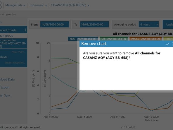 To rename the chart, select Rename chart from the options menu.