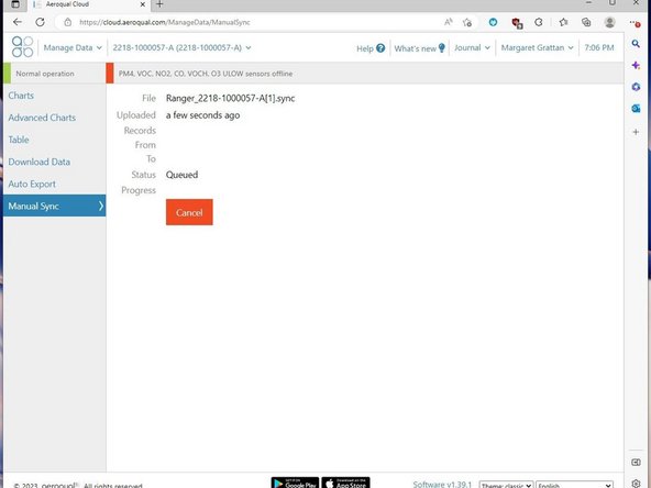 Find your instrument and click &quot;Manage Data&quot;