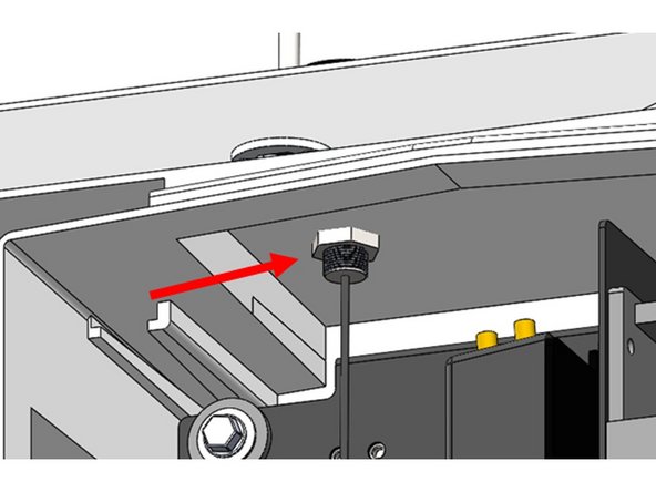 Loosen the antenna retaining nut and remove the old antenna from the top of the monitor.