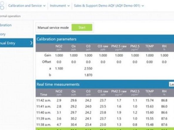 If not already done, ensure Service mode has been enabled