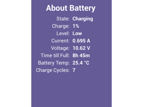 Select About Ranger, About Battery, or About Sensor Head