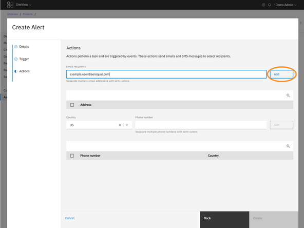 In the Email section:
