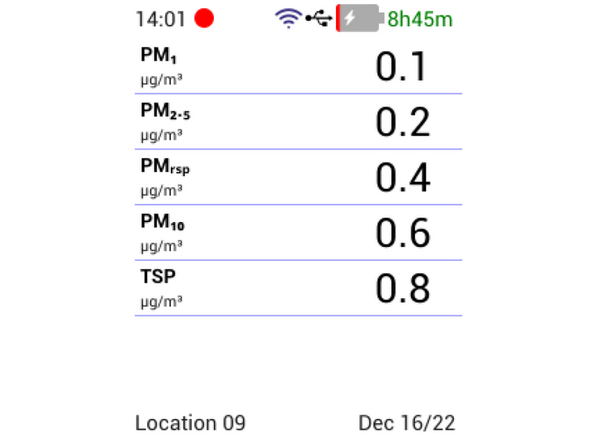 Flow zero air for 3 minutes for the readings to stabilize
