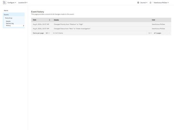 Select History from the navigation menu.