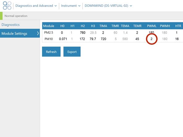 From the home screen, click Diagnostic and Advanced.