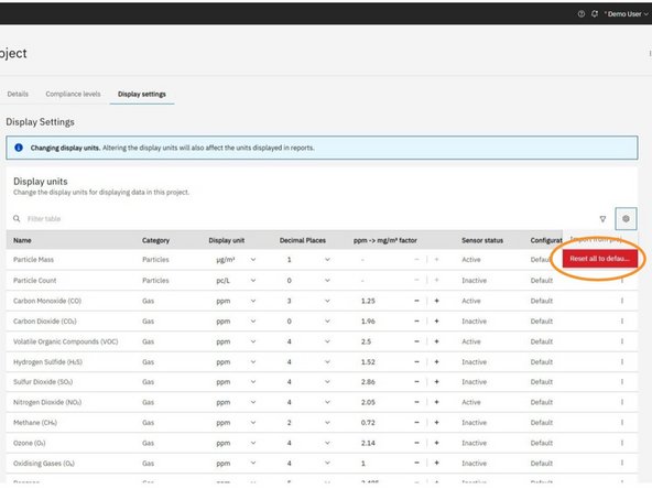 From the dropdown menu, select Reset all to defaults.