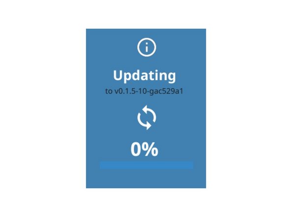 Press the CENTER button to proceed with the update.