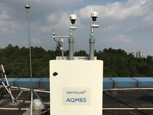 If your AQM 65 has two particle monitors, the PM10 inlet is fitted on the right side and the PM2.5 is fitted on the left side.