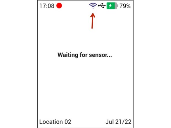 Confirm that the Wi-Fi icon now appears on the Main screen