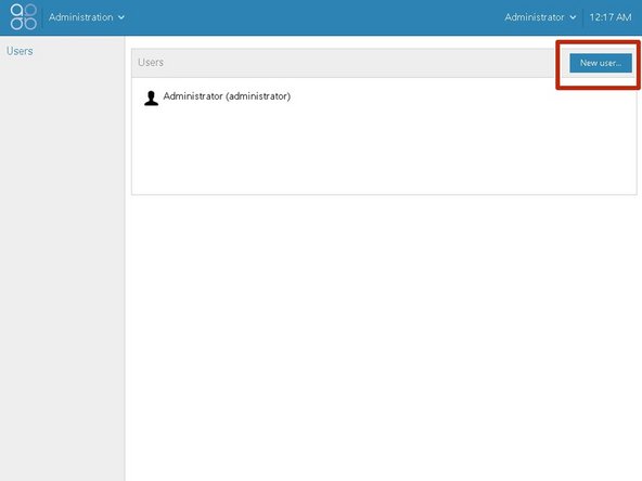 The only user you see when you first log in to Connect is the default administrator.