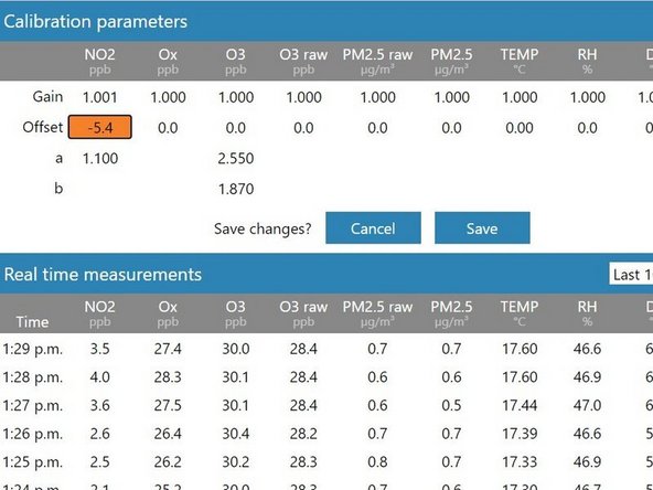 If you're using the Manual Entry area, click the appropriate cell, type in the new value and click Save.