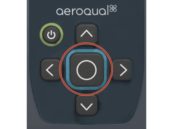 Press and hold the CENTER KEY to enable data logging.