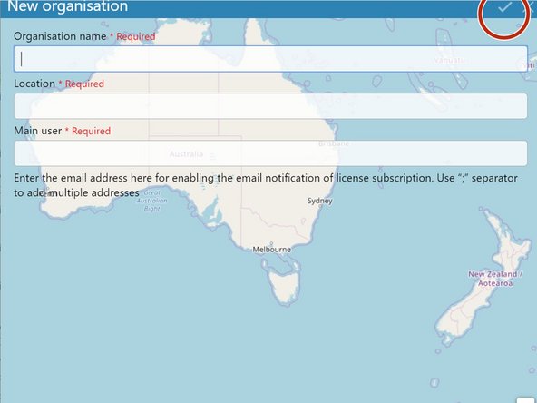 Enter the organization's name.