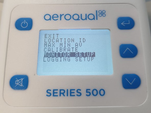 Press the ENTER button and select MONITOR SETUP from the main menu.