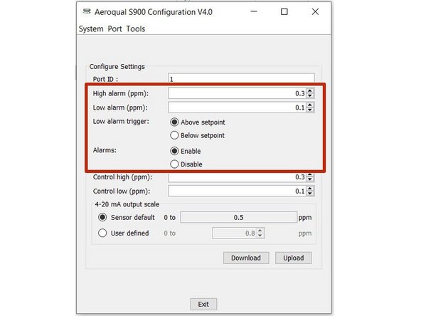 Make sure Enable is selected beside the Alarms option.