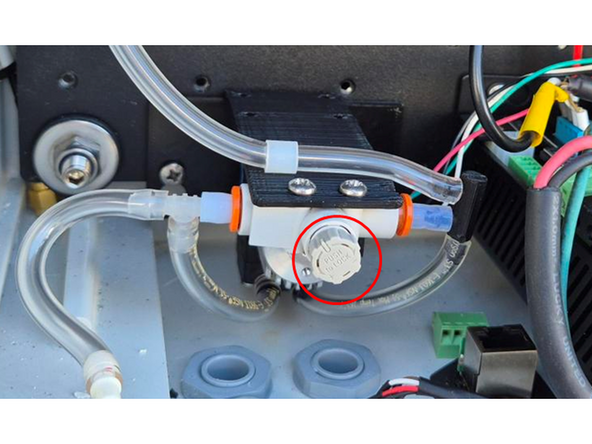 Adjust the pump flow bypass valve until the gas inlet flow rate returns to the expected rate.