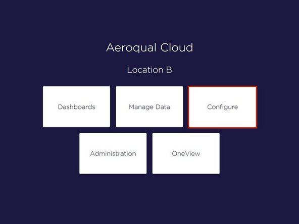 Navigate to desired instrument or monitoring location and select Configure.