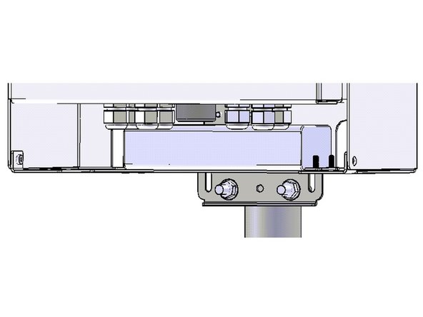 Add nuts and washers and tighten the bottom U-bolt into position.