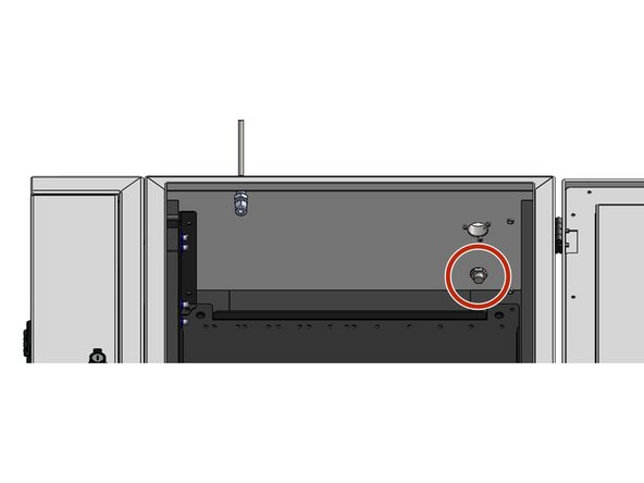Loosen the antenna retaining nut and remove the old antenna from the top of the monitor.