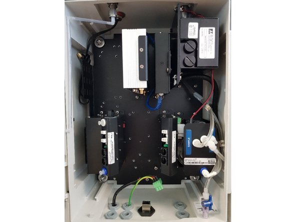 Remove the gas sampling pump by removing the 2 screws on the pump bracket, set it aside.
