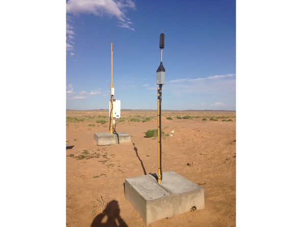 The Cirrus noise sensor comes with 2 U-bolts to secure it to an existing pole. Wall mounting brackets are also available.