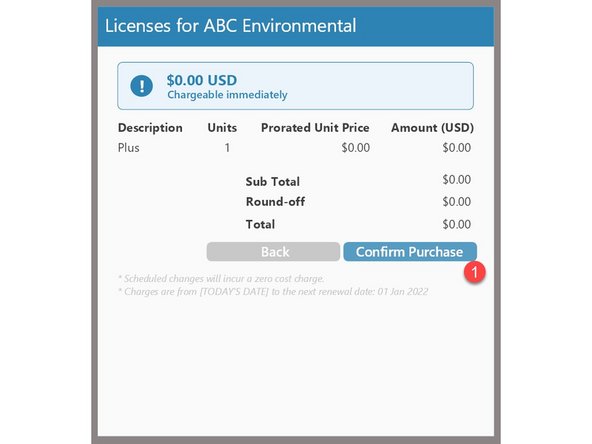 3. Choose how many licenses you no longer want/need.