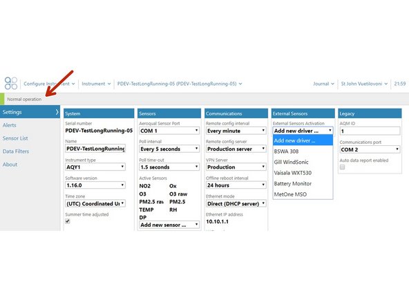 When using mains power, the PDI lights should come on when the power selector switch is set to MAIN.