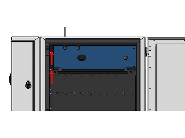 Remove two remaining screws on left hand side top.