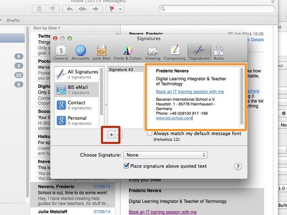 Click on the '+' icon