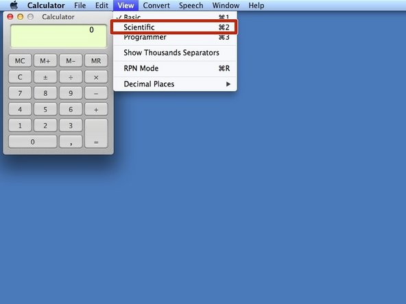 Click on &quot;scientific&quot;