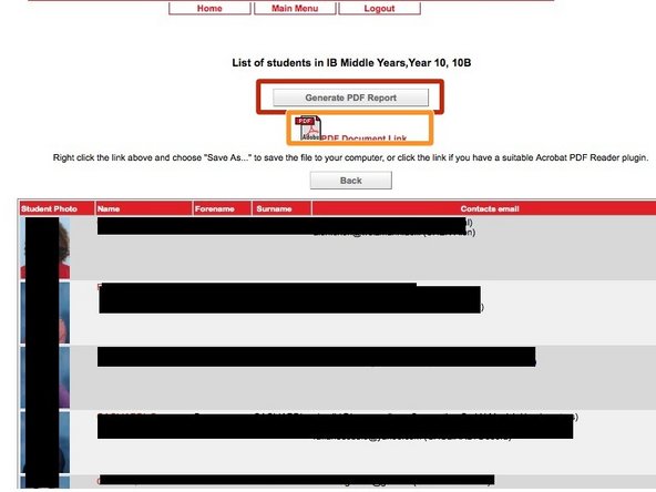 Click on 'Generate PDF report'