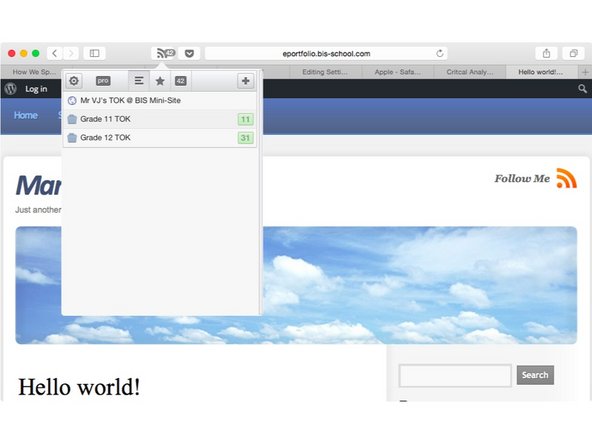 You can add this page to your feed reader by clicking the + sign.