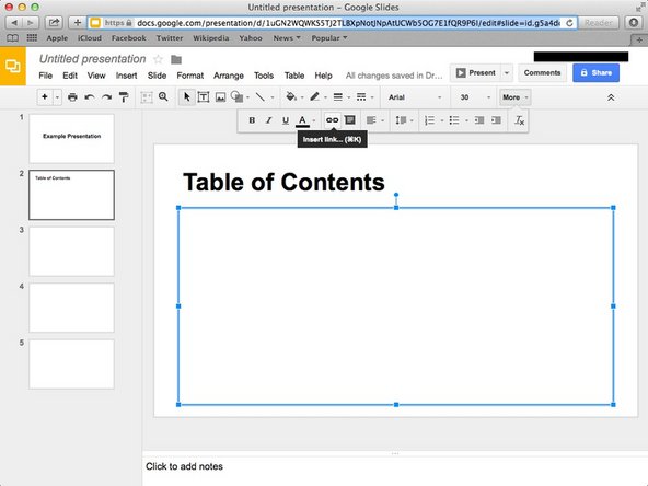 Select the &quot;Insert Link&quot; option