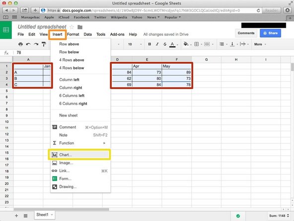 Select the table by click and drag the cursor.