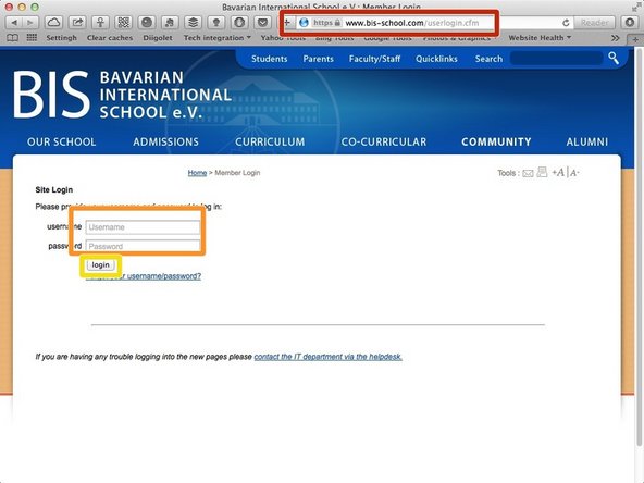 How to login to BIS Intranet