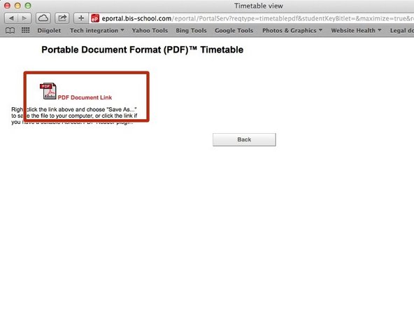 Click on the 'PDF Document link'