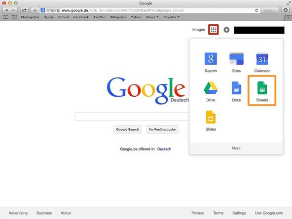 Click this button to open a menu of options