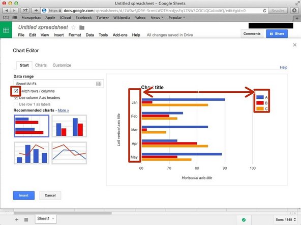 Click the box on the very left side (&quot;Switch rows/columns&quot;) if you want to change.