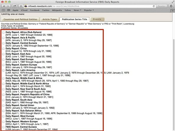 These are the Publication Series Titles