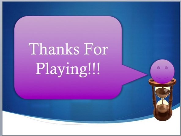 Finalise your Project by filling in the questions, and answers.