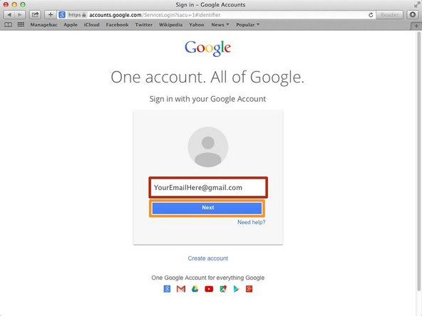 Type your email address ino this box