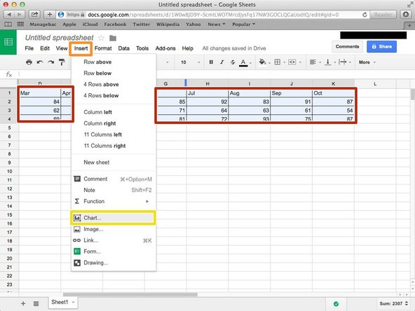 Select the table by click and drag the cursor.