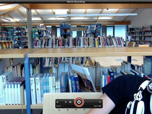 To stop recording select the option circled