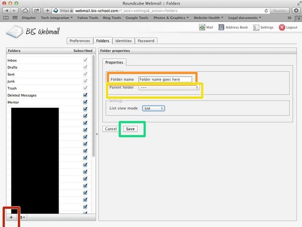 Click on the '+' icon at the bottom left of the window
